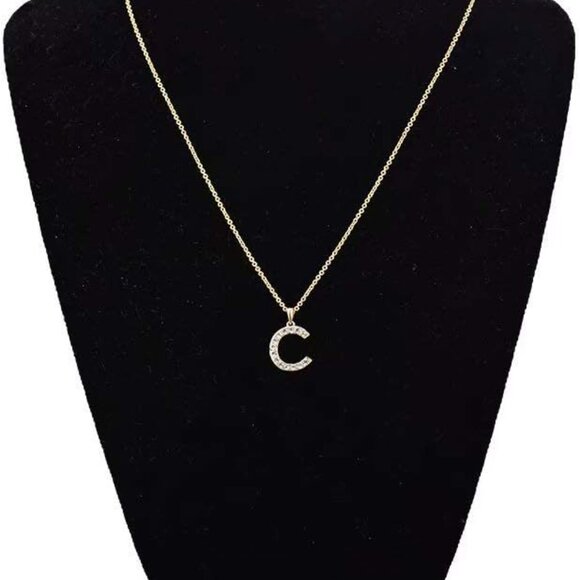 18" Adjustable Gold Plated Cubic Zirconia Initial Necklace for Women, Perfect Gi - Picture 8 of 8